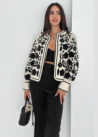 Жіночий жакет без застібки з вишивкою ESQ (346474959)