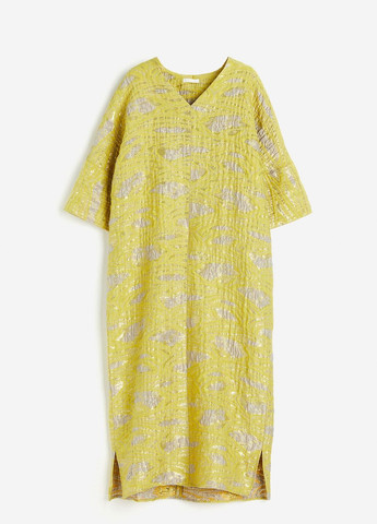 Желтое праздничный платье H&M однотонное