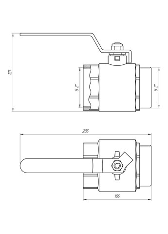 Кран кульовий прямий Q PROFESSIONAL 2″ ЗВ КР PN40 QP152 Quality (299998287)