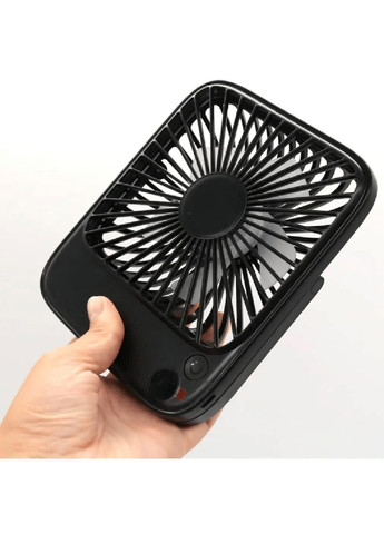 Вентилятор настольный портативный аккумуляторный с зарядкой от USB регулировкой скорости 13.4х16.5х3.8 см (477850-Prob) Черный Unbranded (300391718)