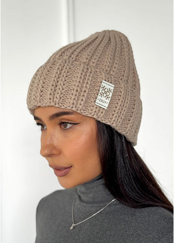 Жіноча шапка-біні фактурної в'язки INNOE Шапка (365775207)