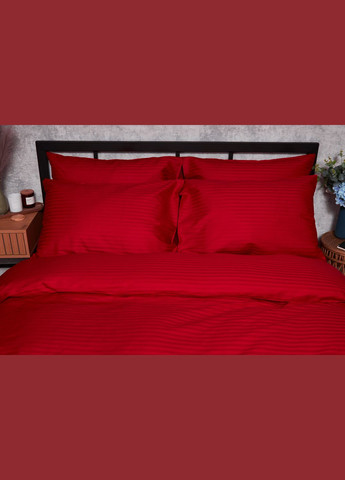 Комплект постельного белья Satin Stripe евро 200х220 наволочки 2х50х70 (MS-820003581) Moon&Star stripe red (288043289)