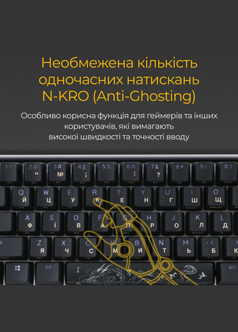 Клавіатура One 3 Mini Cherry MX Red RGB UA USB Black (DKON2161ST-RUAPXCLAWSC1) Ducky (363834139)