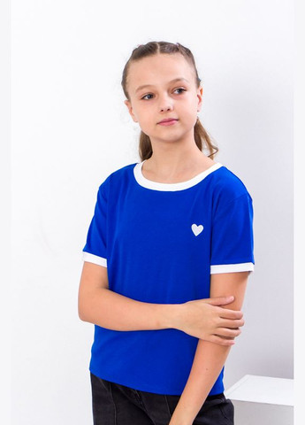 Синяя летняя футболка для девочки (подростковая) No Brand 2664