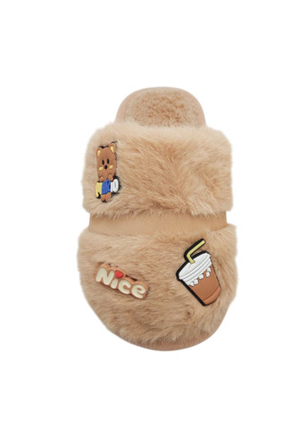 Бежевые тапочки No Brand