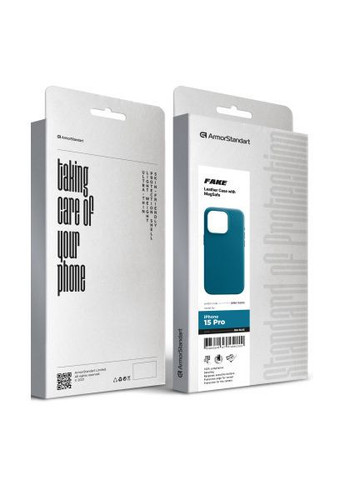 Чехол для мобильного телефона (ARM76304) ArmorStandart FAKE Leather Case Apple iPhone 15 Pro Sea Blue (357490732)