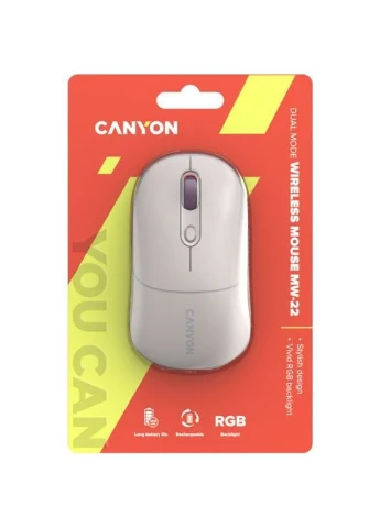 Мишка (CNS-CMSW22RC) Canyon MW-22 Dual Band RGB Wireless Rice (295929450)