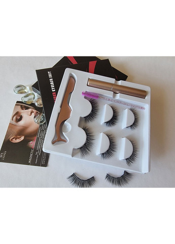 Наращивание многоразовые ресницы микс моделей + магнитная подводка Универсальный набор Magnetic Lashes (366668506)