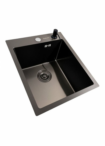 Кухонний комплект: Мийка Handmade (40x50 см) PVD чорна + Змішувач FC-5 PVD чорний Valeso (346267283)