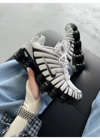 Білі літні кросівки nike shox tl black/white найк шокс тл No Brand