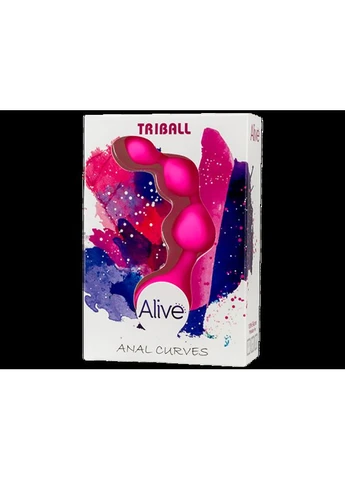 Силиконовые анальные бусы Triball Pink Ø 2 см Alive (315014316)