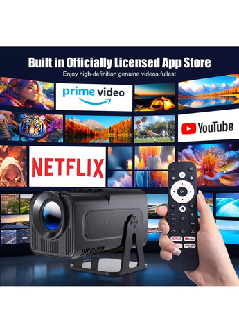 Смарт Проектор 4K Android 11 HD BT5.0 Dual Wi-Fi Домашній кінотеатр Grey Magcubic HY320 (354179030)