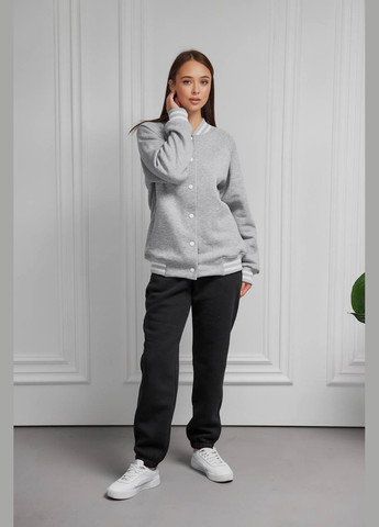 Сірий бомпер жіночий з начосом (м-2хл) м144.4 меланж UMON (316151775)