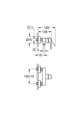 Змішувач для душу QuickFix Start 322792432 Grohe (378590486)