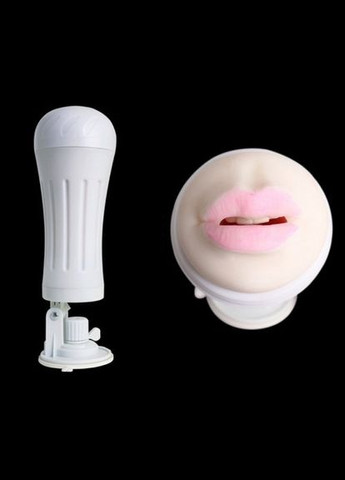 Мастурбатор ротик на присосці для душу Sasha White Flashlight No Brand (303885934)