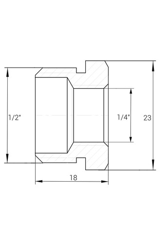 Футорка никелированная 1/2″ ЗР х 1/4″ ВР штампованная (манометр) А0723А(нк) VA (299995876)