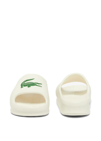 Жіночі Шльопанці 48CFA00221Y5 Білий Гума Lacoste (368527530)