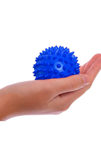 Массажный мячик PVC 7.5 см жесткий EF-1063-Bl Blue EasyFit (290255586)