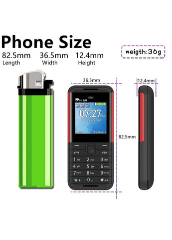 Мини мобильный телефон AIEK BM5310 3SIM Черно - Зеленый Home (288578997)