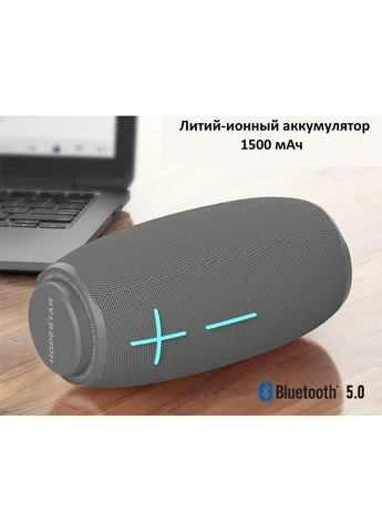 Портативная беспроводная Bluetooth-колонка P31 BT5.0, 10W, TWS, USB, 4h, IPX6 Синий Hopestar (322127289)