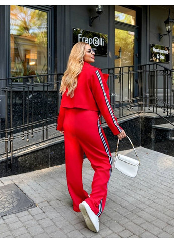 Костюм (жакет, брюки), цвет Красный Fashion (364184126)