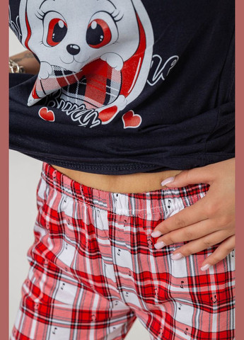 Синяя всесезон пижама женская с принтом, Ager