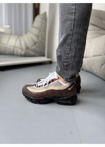 Коричневі кросівки чоловічі nike air max 95 og velvet brown найк аір макс 95 коричневі демісезон No Brand