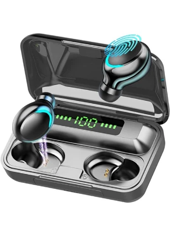 Беспроводные наушники True Wireless TWS F9-5, подсоединение по Bluetooth, с дисплеем, черные, 3309415 No Brand (315719852)
