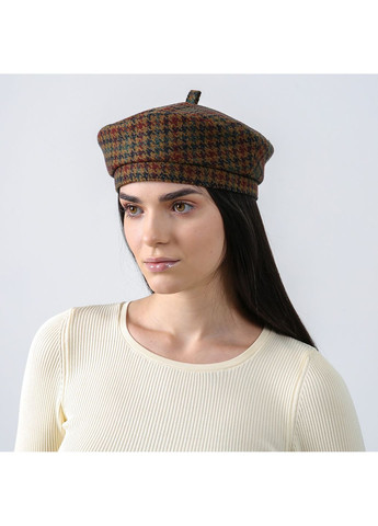 Берет женский шерсть бордово-зеленый ЭНЖИ LuckyLOOK 938-281 (367992066)