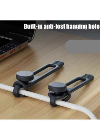 Фиксатор-стяжка для кабеля органайзер держатель 5 шт Черный REO (355889247)