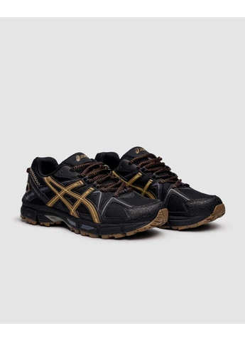 Черные демисезонные кроссовки мужские asics gel kahana 8 black/gold асикс гель кахано 8 черные No Brand