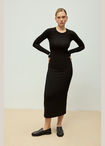 Чорна сукня максі приталена base 788 Papaya