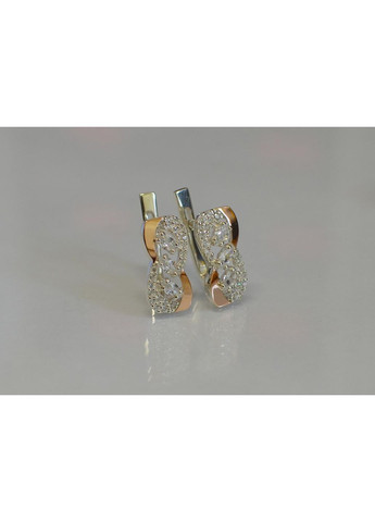 Серебряные серьги с золотыми пластинами Silver Style (367112341)