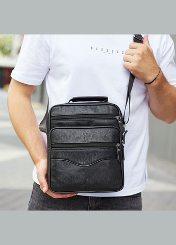 Мужская кожаная сумка-барсетка через плечо черная Bx-56402 Bexhill (330795377)