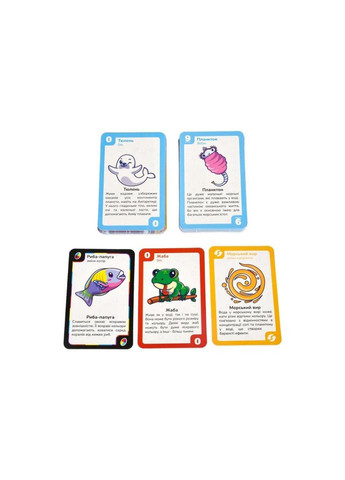 Карточная игра "УНА морские друзья" 30449 на украинском языке 108 карточек Strateg (373407026)