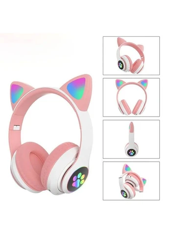 Беспроводные наушники с кошачьими ушками и RGB подсветкой Cat VZV 23M. Цвет: No Brand (388709556)