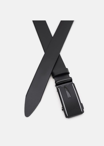 Мужской ремень кожаный 115v1genav34 Черный Borsa Leather (302971926)