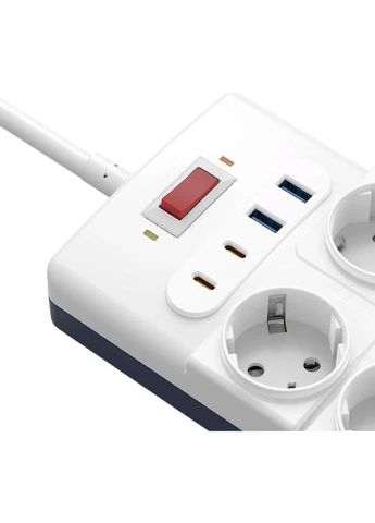 Сетевой фильтр Wi-S008 20W GaN EU 2m White (6977703656268) [162495] WIWU (399972331)