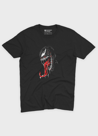 Черная демисезонная футболка для мальчика с принтом супервора - веном (ts001-1-bl-006-013-021-b) Modno