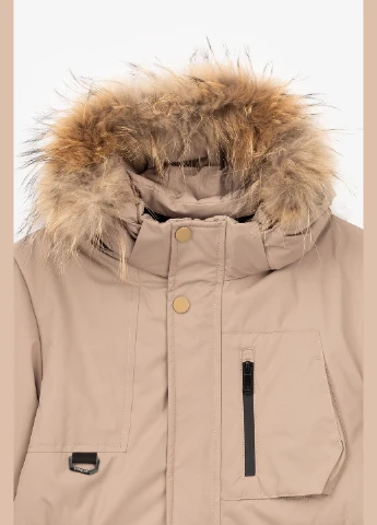 Темно-бежева зимня куртка для хлопчика my-786 134 см shop (2000990606259) Dinomin