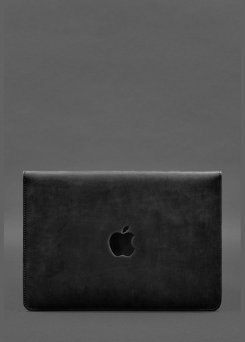 Чохол-конверт із клапаном шкіра+фетр для MacBook 14" Чорний Crazy Horse (A-028188) BlankNote (329743039)