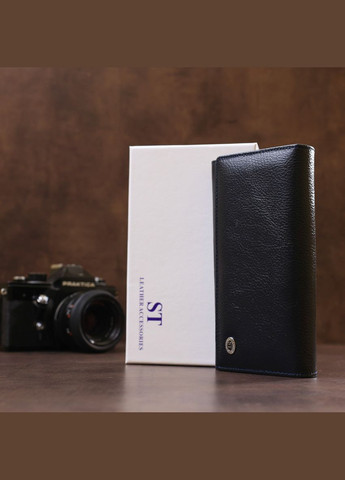 Кошелек-клатч из визитницы 18880 Серо-синий st leather (298570819)