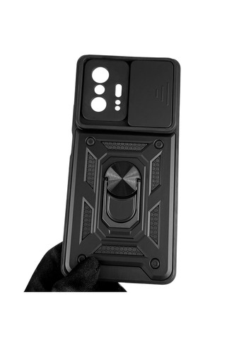 Чехол для 11T бронированный с кольцом со шторкой на сяоми 11т чёрный rg1 Xiaomi (366022492)