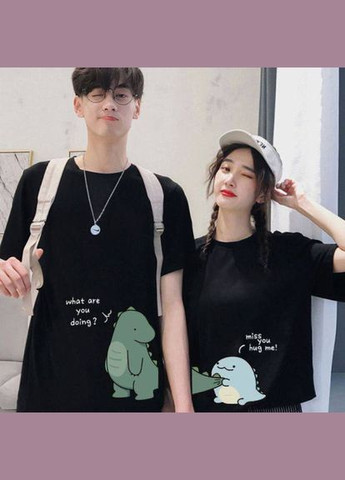 Чорна парна футболка пазл Adelante