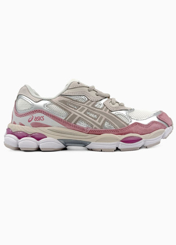 Кроссовки женские Asics Gel-NYC white pink | Асикс Гель-НЮК белые розовые No Brand белые демисезоны (316091078)