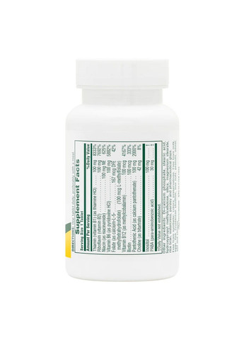 Витамины и минералы Mega B-100, 60 таблеток Natures Plus (294928436)