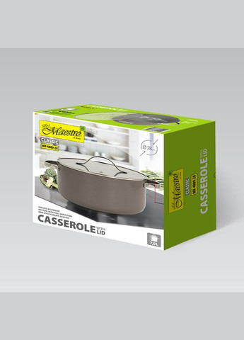 Каструля з антипригарним покриттям і кришкою 7 л, 28 см (MR-4009-28) Maestro (334008768)