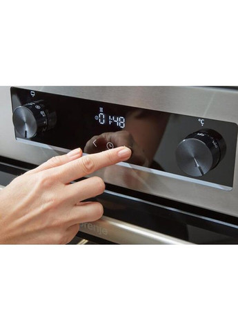 Плита GEIT5C60WPG електрична індукційна, 70л, 50x60см, дисплей, програматор IconLed, поєднання конфорок, Gorenje (364275214)