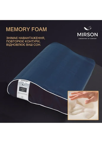 Подушка ортопедична №6111 Noble stripe Blue sea KIDDY 50*29*5/8 см 500*290*50 Mirson (398952756)