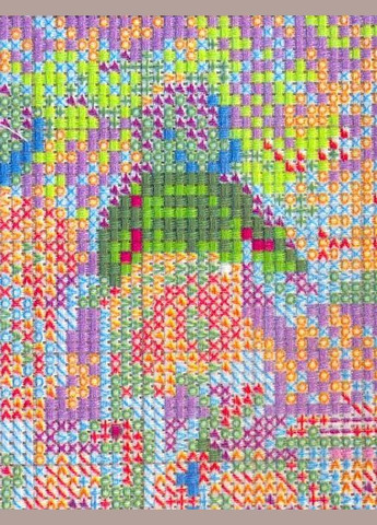 Набор для вышивания по нанесённой на канву схеме "Childhood 6". AIDA 14CT printed, 40*30 см Joy Sunday (313614529)